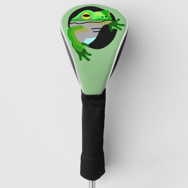 Grüner Frosch Golf Headcover (Vorderseite)