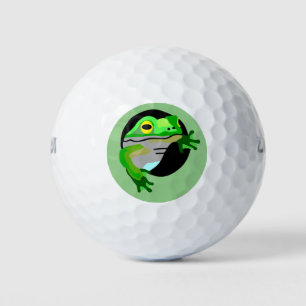 Grüner Frosch Golfball