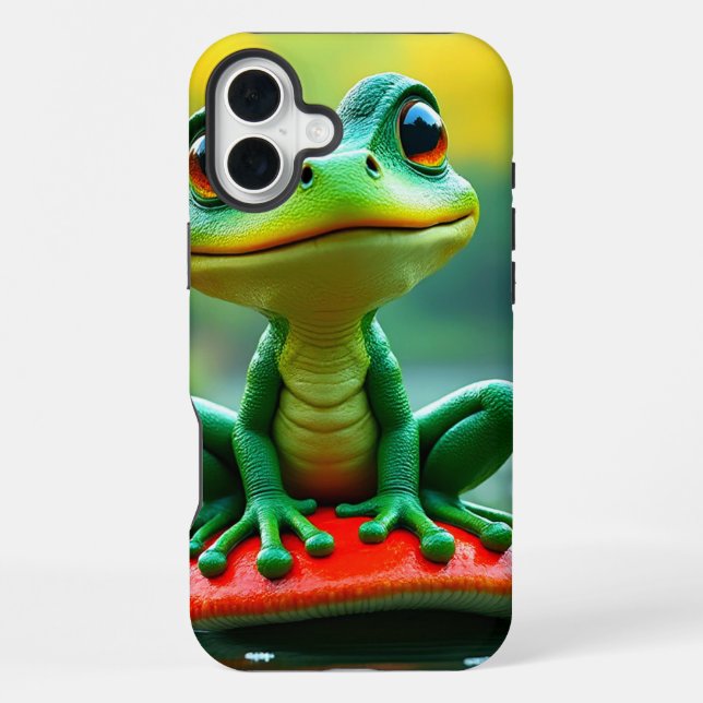Grüner Frosch-Handyhülle iPhone Hülle (Rückseite)