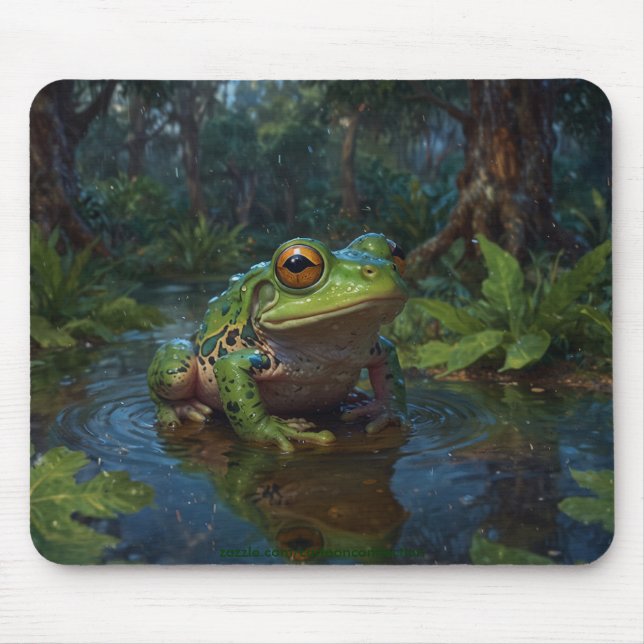 Grüner Frosch in einem Teich Mousepad (Vorne)