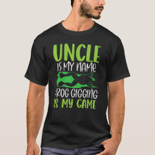 Grüner Frosch jagt Onkel und süßer Froschfänger T-Shirt