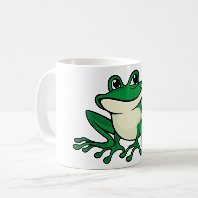 Grüner Frosch Kaffeetasse (Vorderseite Links)