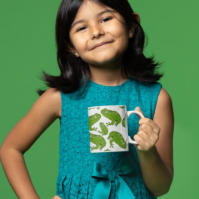 Grüner Frosch Kaffeetasse (Von Creator hochgeladen)