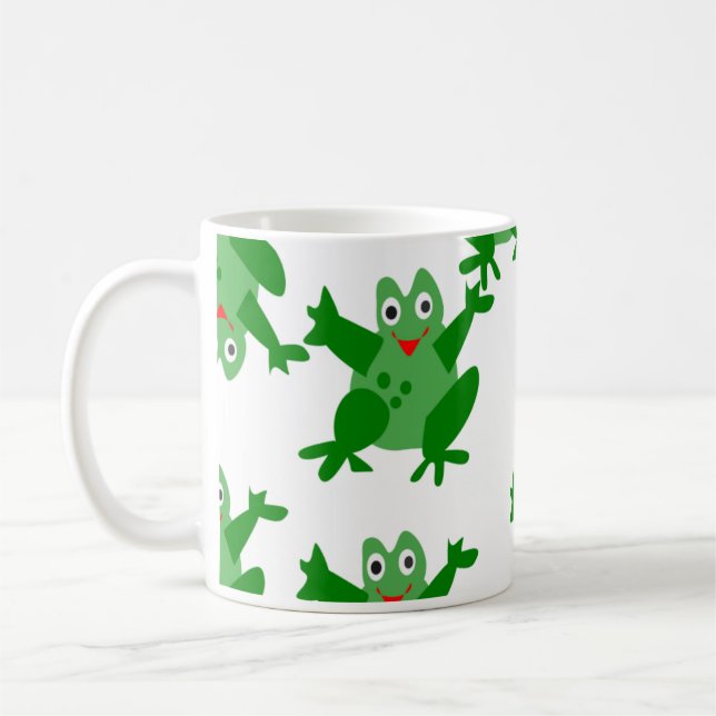 Grüner Frosch Kaffeetasse (Links)