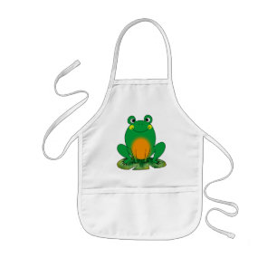 Grüner Frosch Kinderschürze