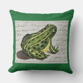 Grüner Frosch Kissen