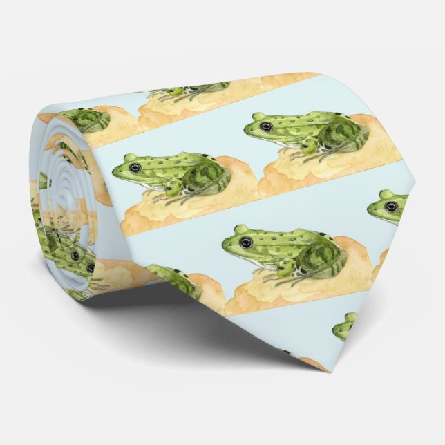 Grüner Frosch Krawatte (Gerollt)