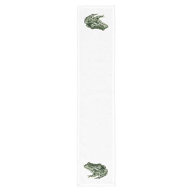 Grüner Frosch Kurzer Tischläufer (Vorderseite)