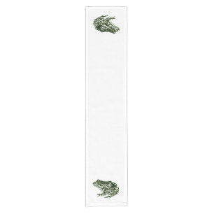 Grüner Frosch Kurzer Tischläufer