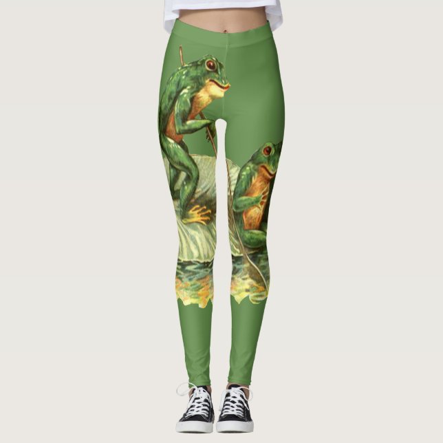 GRÜNER FROSCH-LEGGINGS LEGGINGS (Vorderseite)
