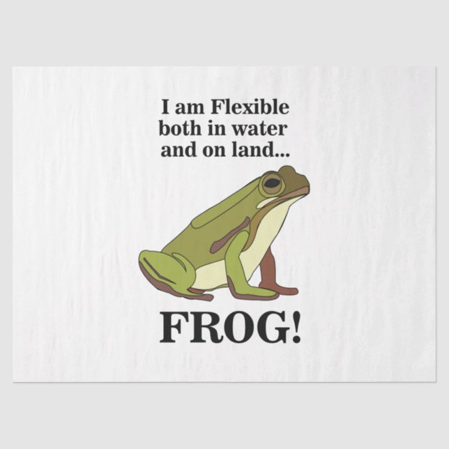 Grüner Frosch Lustig Seidenpapier (Vorderseite)