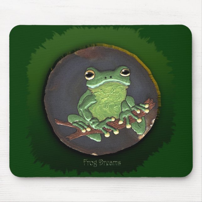 Grüner Frosch Mousepad (Vorne)