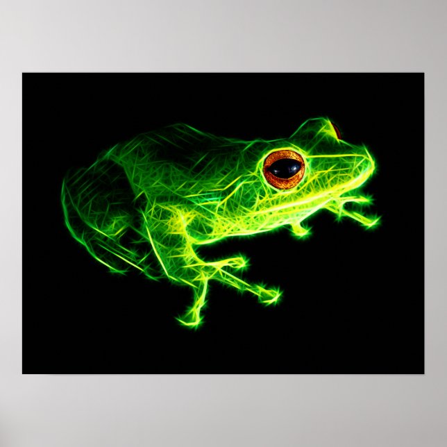 Grüner Frosch Poster (Vorne)