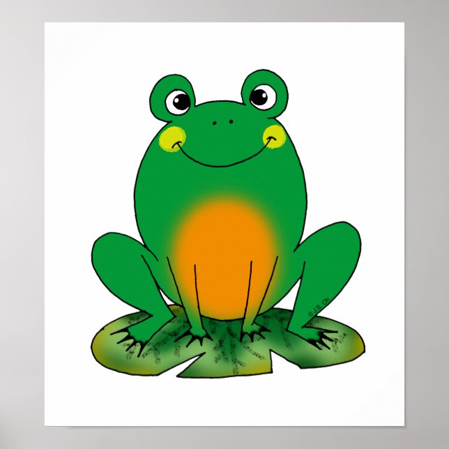 Grüner Frosch Poster (Vorne)