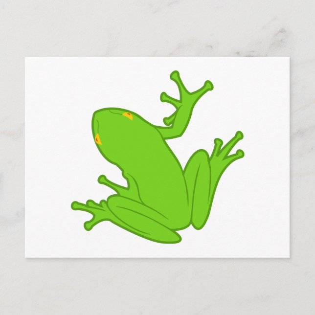 Grüner Frosch Postkarte (Vorderseite)