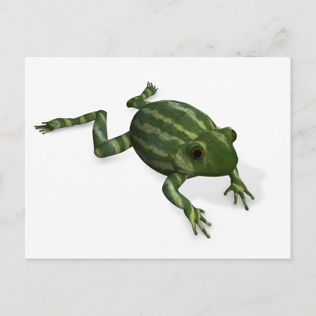 Grüner Frosch Postkarte (Vorderseite)