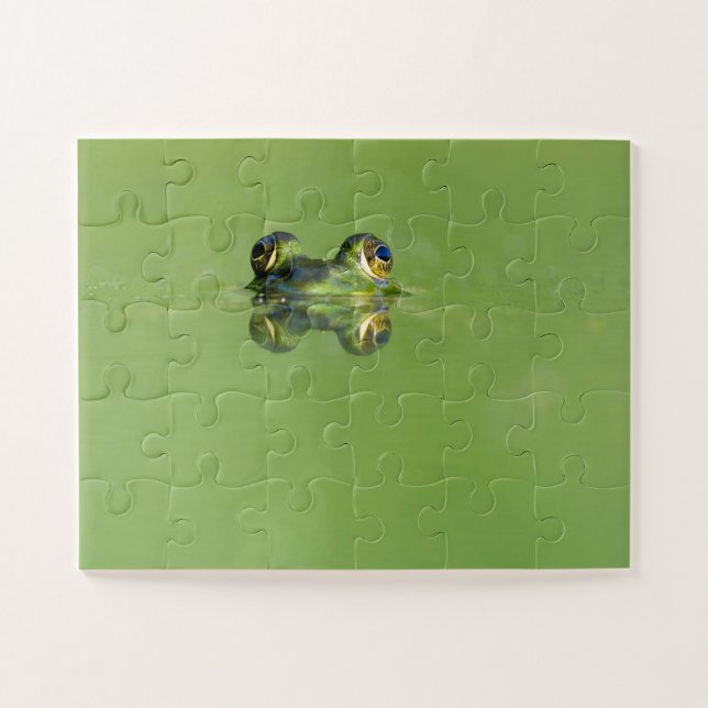 Grüner Frosch Puzzle (Horizontal)