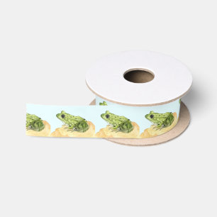 Grüner Frosch Satinband