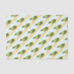 Grüner Frosch Seidenpapier