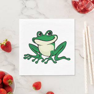 Grüner Frosch Serviette