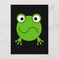 Grüner Frosch. Sieht verwirrt aus.