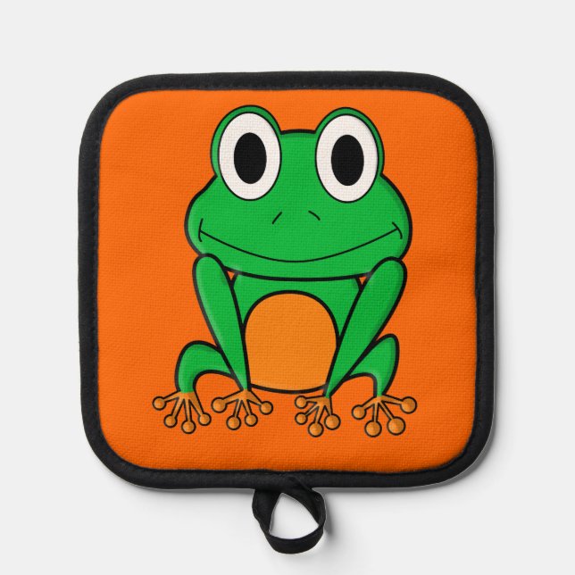 Grüner Frosch Topflappen (Vorderseite)