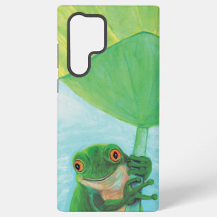 Grüner Frosch unter Lily Pad Samsung Galaxy Hülle