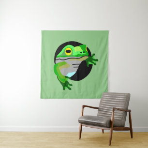 Grüner Frosch Wandteppich