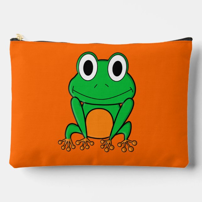 Grüner Frosch Zubehörtasche (Vorderseite)