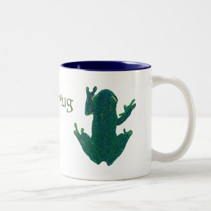 Grüner Frosch Zweifarbige Tasse