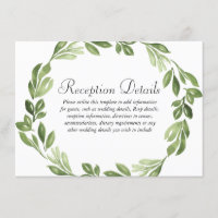 Grüner Frühling Hochzeitsfeier Empfang