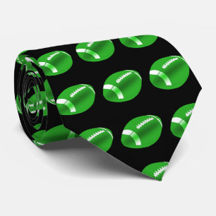 Grüner Fußball auf Black Necktie Krawatte