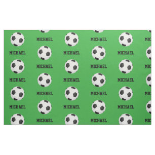 Grüner Fußball Custom Name Personalisiert Gedruckt Stoff