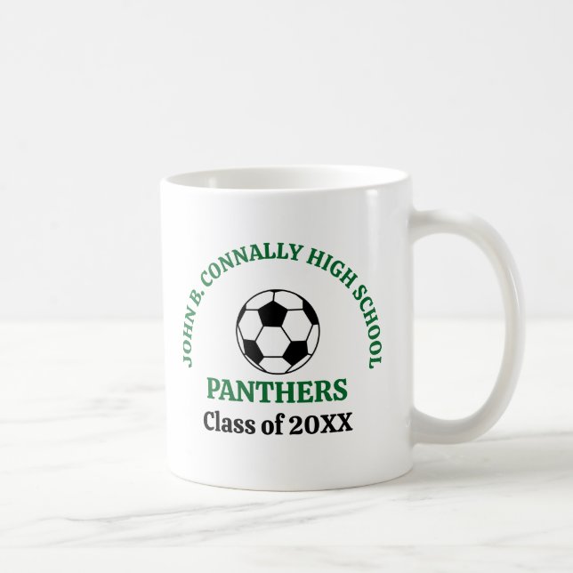 Grüner Fußballspieler Personalisiert Kaffeetasse (Rechts)