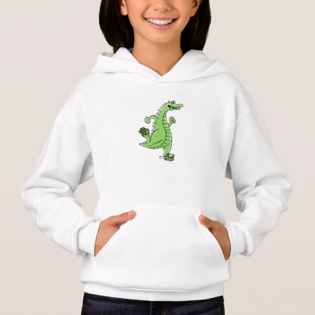 Grüner Gadzilla Hoodie (Vorderseite)
