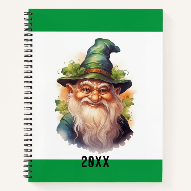 Grüner Gartenzwerg Notizbuch (Vorderseite)