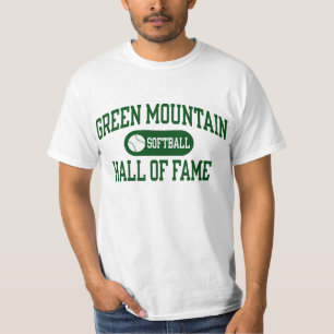 Grüner GebirgsSoftball Hall des grundlegenden T - T-Shirt