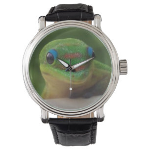 Grüner Gecko Armbanduhr
