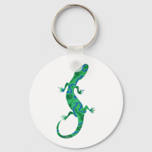 Grüner Gecko ArtDeco Schlüsselanhänger