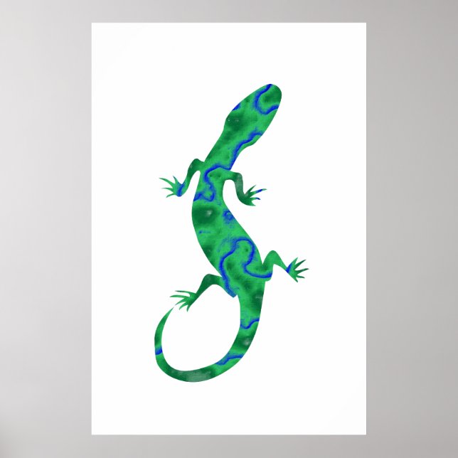Grüner Gecko Poster (Vorne)