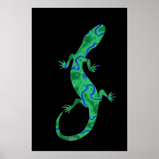Grüner Gecko Poster (Vorne)
