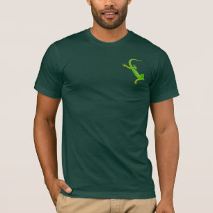 Grüner Gecko-T - Shirt (hinterer Druck)