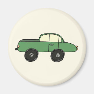 Grüner Geländewagen Magnet