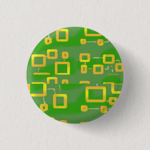 Grüner geometrischer Knopf Button