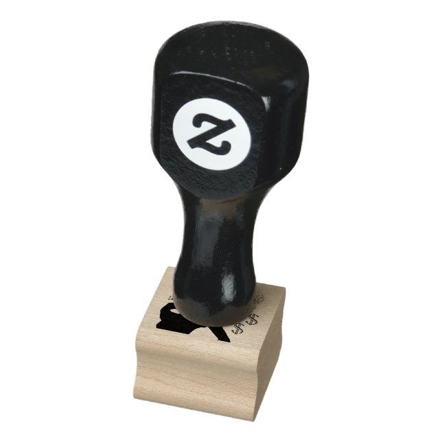 Grüner Geschäftsführermarionette Gummistempel (Stempel)