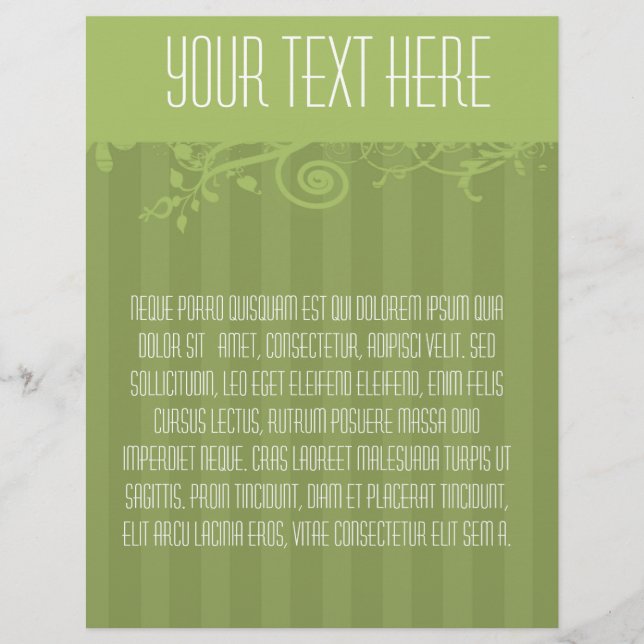 Grüner gestreifter, wirbeliger Flyer (Vorne)