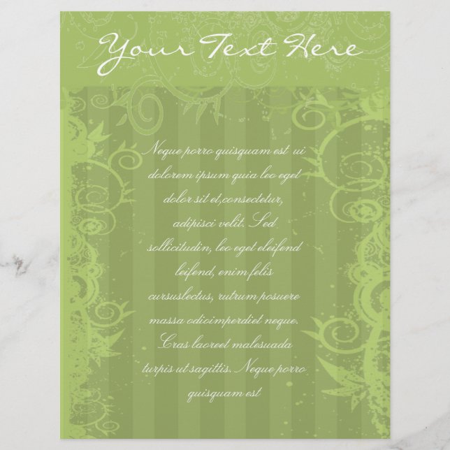 Grüner gestreifter, wirbeliger Flyer (Vorne)