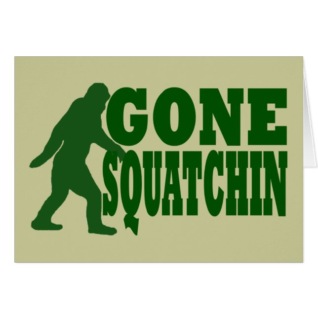 Grüner gezogener Squatchin-Slogan (Vorderseite (Horizontal))