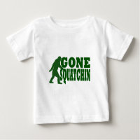 Grüner gezogener Squatchin-Slogan