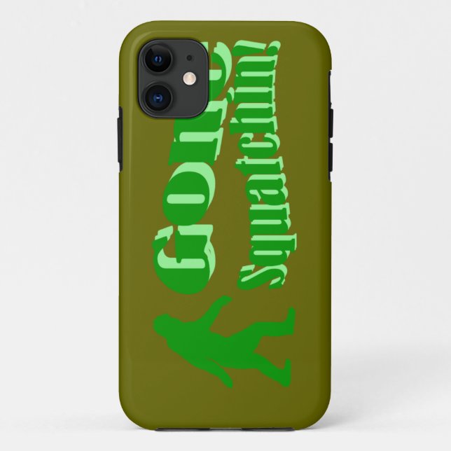 Grüner gezogener Squatchin-Slogan Case-Mate iPhone Hülle (Rückseite)